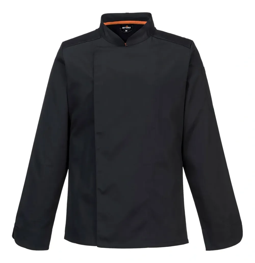 Portwest C838 MeshAir Pro Jacket L / S Zwart voorkant