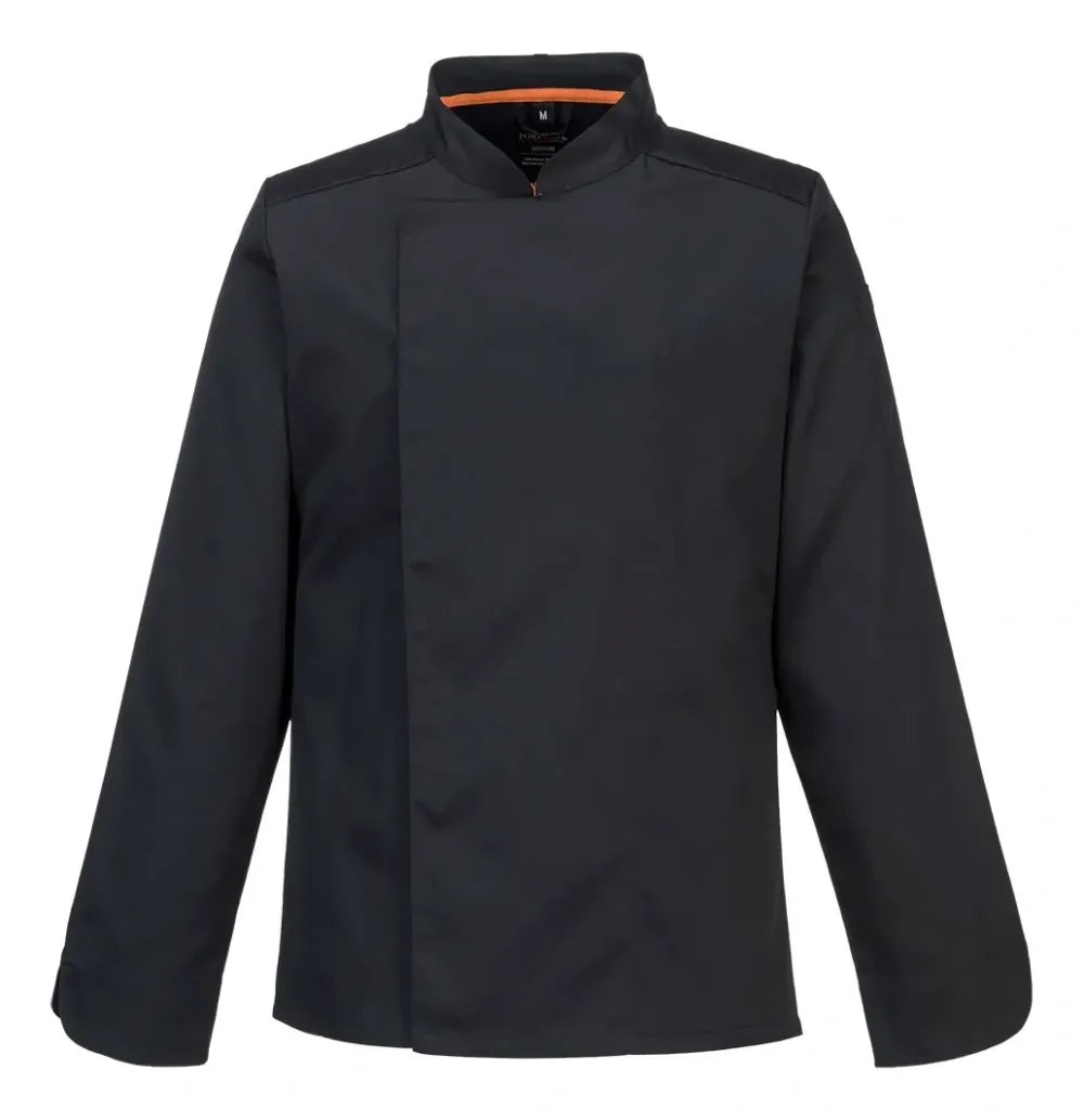 Portwest C846 Stretch Mesh Air Pro jack met Lange Mouwen Zwart voorkant