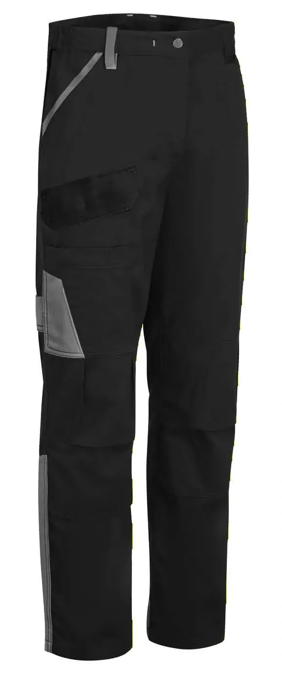 Portwest CD111 WX1 Tweekleurige Katoenen Werkbroek Zwart/grijs voorkant