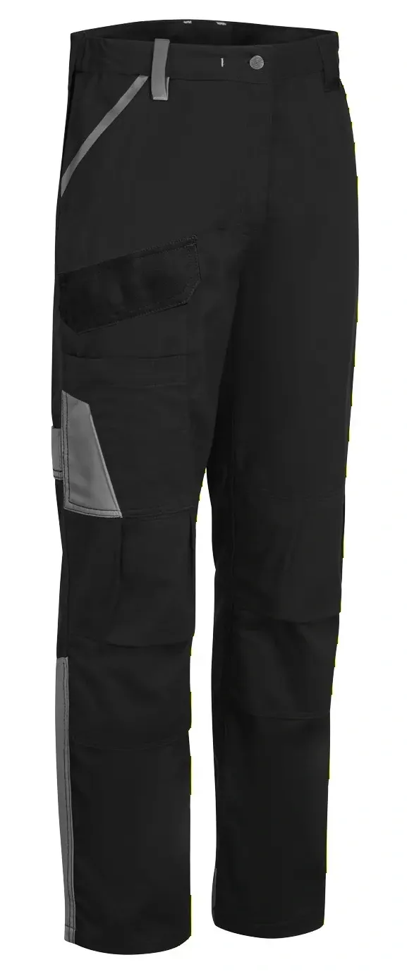 Portwest CD131 WX1 Lichtgewicht katoenen werkbroek Zwart/grijs voorkant