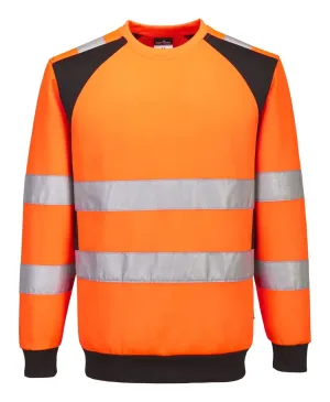 Portwest CD805 WX2 Eco Hi-Vis Sweatshirt Oranje/zwart voorkant