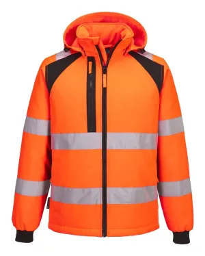 Portwest CD809 WX2 Hi-Vis gevoerd Softshell 2 (L) Oranje/zwart voorkant