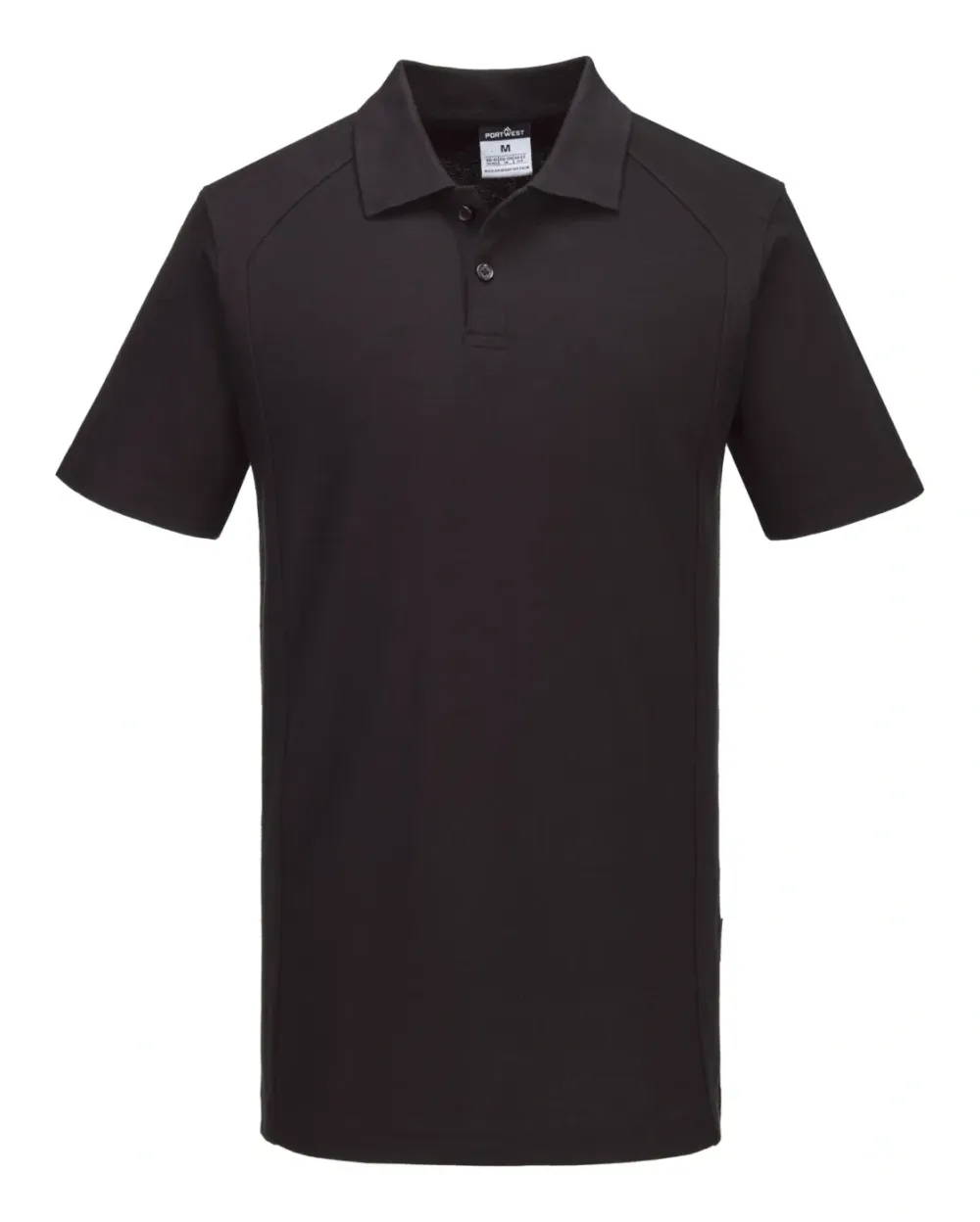 Portwest CD812 WX2 Poloshirt korte mouw Zwart voorkant