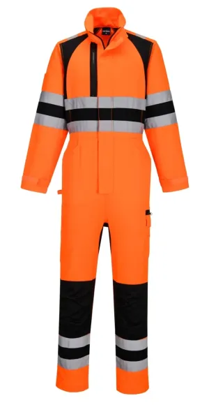 Portwest CD855 WX2 Eco HiVis Overall Oranje/zwart voorkant