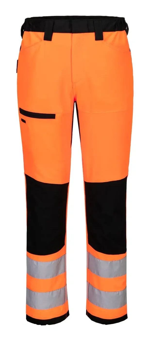 Portwest CD857 WX2 Eco Hi-Vis Klasse 2 Service Broek Oranje/zwart voorkant