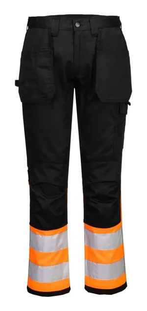 Portwest CD858 WX2 Eco Hi-Vis Klasse 1 Holster Broek Oranje/zwart voorkant
