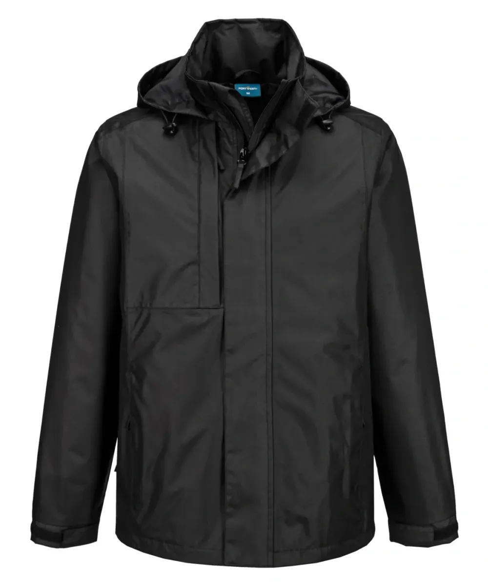 Portwest CD867 WX2 Eco Regenjack Zwart voorkant