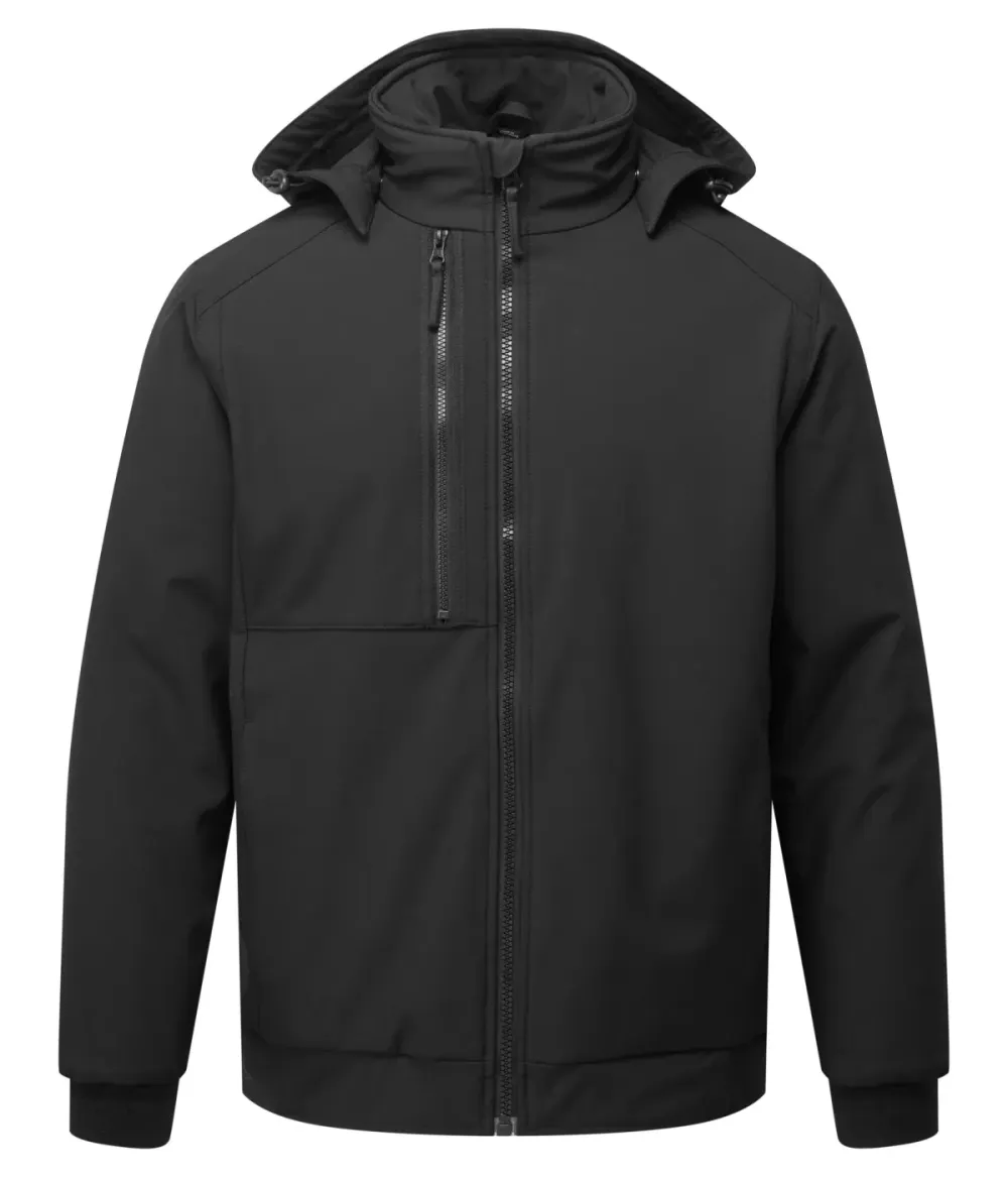 Portwest CD874 WX2 Eco Gevoerde Softshell 2 (L) Zwart voorkant