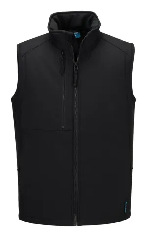 Portwest CD877 WX2 Eco Softshell Bodywarmer (2L) Zwart voorkant