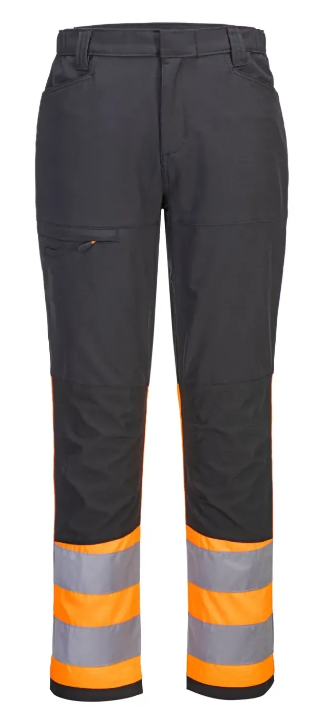 Portwest CD888 WX2 Eco Hi-Vis Klasse 1 Service Broek Oranje/zwart voorkant
