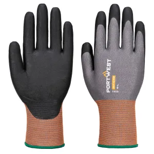 Portwest CT21 CT snijbestendige C21 Nitril Handschoen Grijs/zwart voorkant