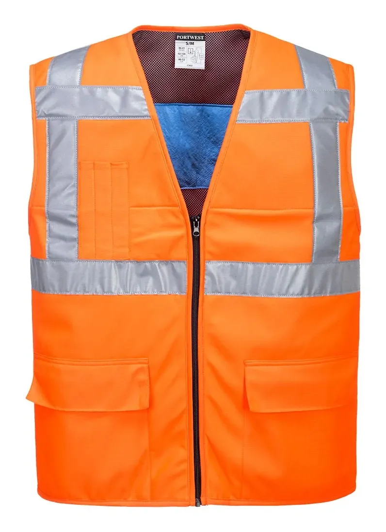 Portwest CV02 Hi-Vis Koelvest Oranje voorkant