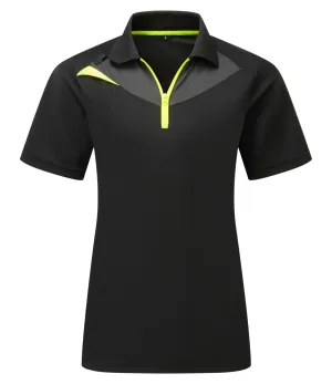 Portwest DX409 DX4 Dames Poloshirt K/M Zwart voorkant