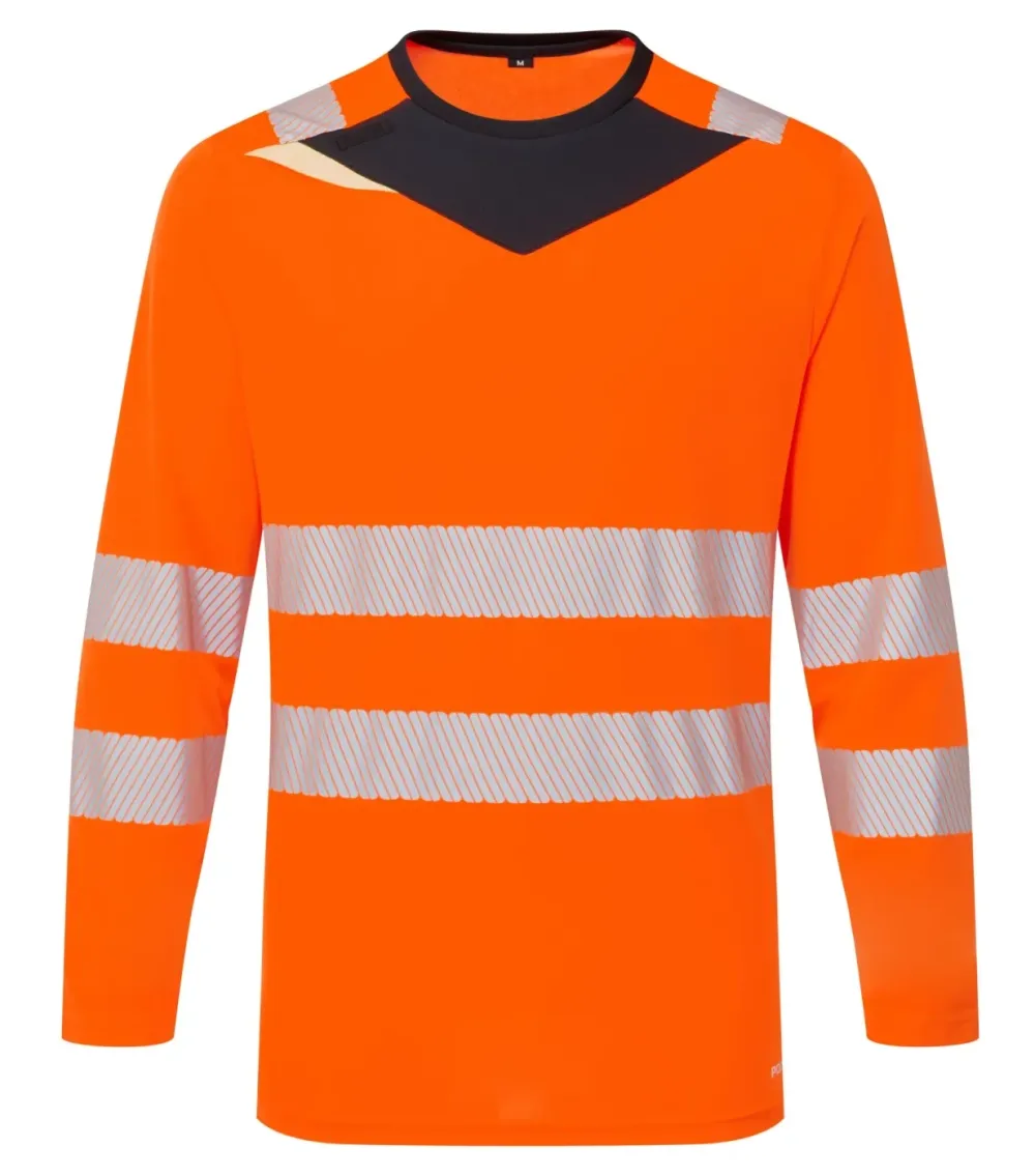 Portwest DX416 DX4 Hi-Vis T-shirt L/M Oranje/zwart voorkant