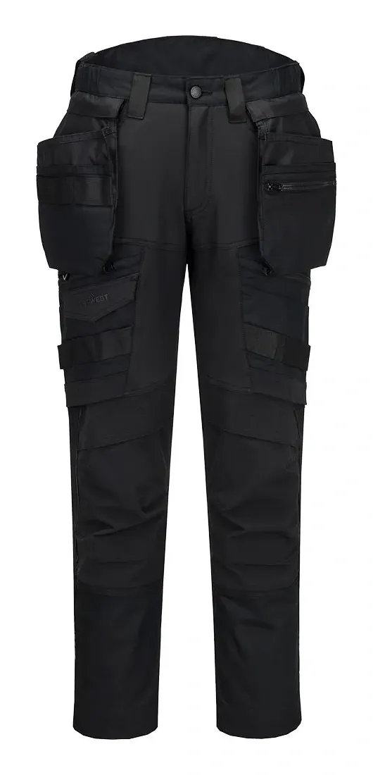 Portwest DX440 DX4 Broek met afneembare holsterzakken Zwart voorkant