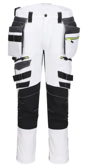 Portwest DX440 DX4 Broek met afneembare holsterzakken Wit/grijs voorkant
