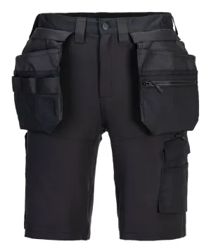 Portwest DX451 DX4 Korte Broek met Holsterzakken Zwart voorkant