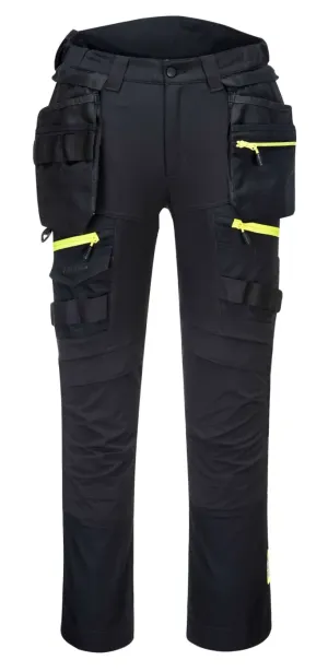 Portwest DX452 DX4 Damesbroek met afneembare Holsterzakken Zwart voorkant