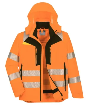 Portwest DX466 DX4 Hi-Vis 4-in-1 Jack Oranje/zwart voorkant