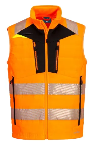 Portwest DX479 DX4 Hi-Vis Softshell Gilet Oranje/zwart voorkant