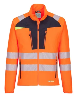Portwest DX481 DX4 Hi-Vis Zip Base Layer Oranje/zwart voorkant