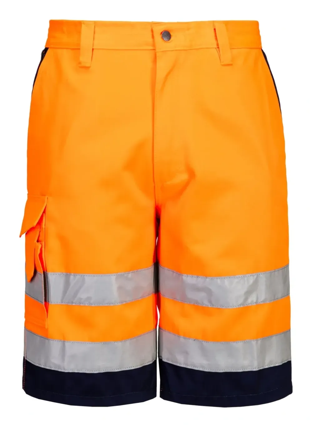 Portwest E043 Hi-Vis Polykatoen Korte Broek Oranje/marine voorkant