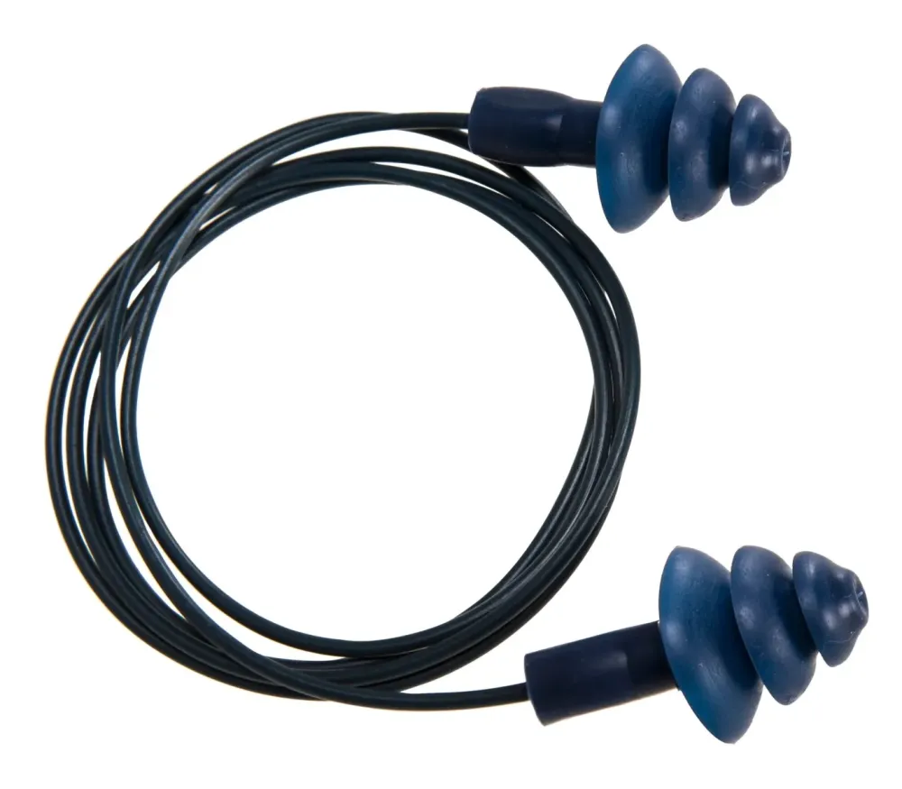 Portwest EP07 Detecteerbaar Oordop met TPR koord (50 paar) Blauw voorkant