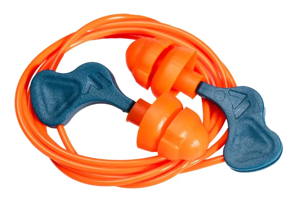 Portwest EP23 Easy Fit TPR oordopjes met koord (50 paar) Oranje voorkant