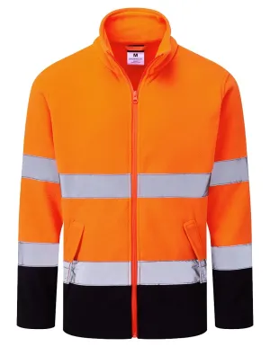 Portwest ES251 ES1 Essential Hi-Vis Contrast Fleece Oranje/marine voorkant