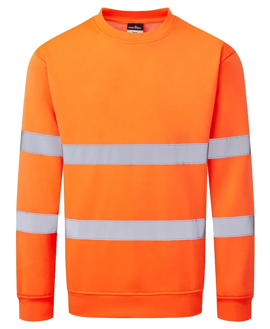 Portwest ES303 ES1 Essential Hi-Vis Sweatshirt Oranje voorkant