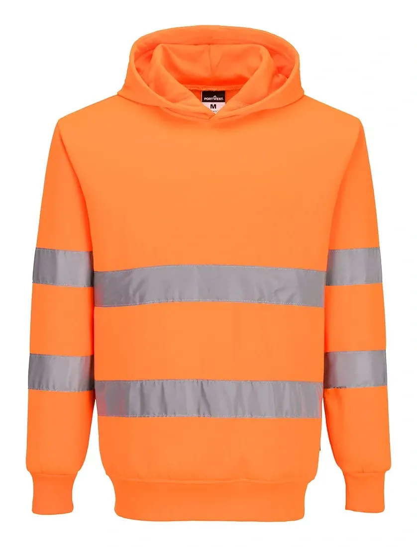 Portwest ES304 ES1 Essential Hi-Vis Sweatshirt met Capuchon Oranje voorkant