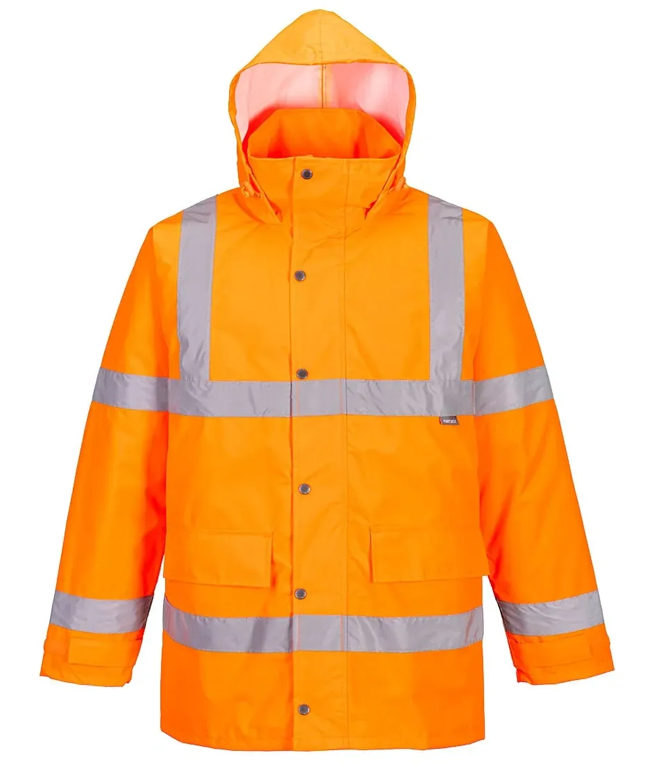 Portwest ES460 Essential Hi-Vis Winterjack Oranje voorkant
