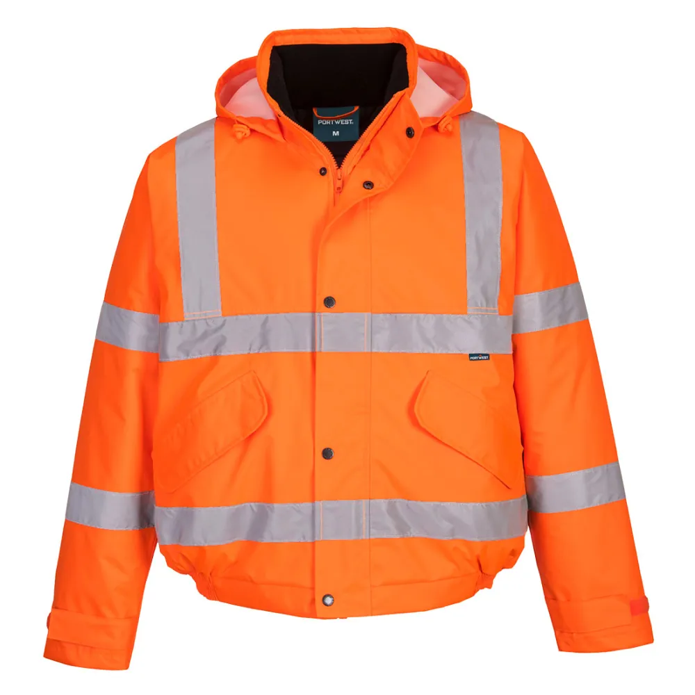 Portwest ES463 ES1 Essential Hi-Vis Winter Bomberjas Oranje voorkant