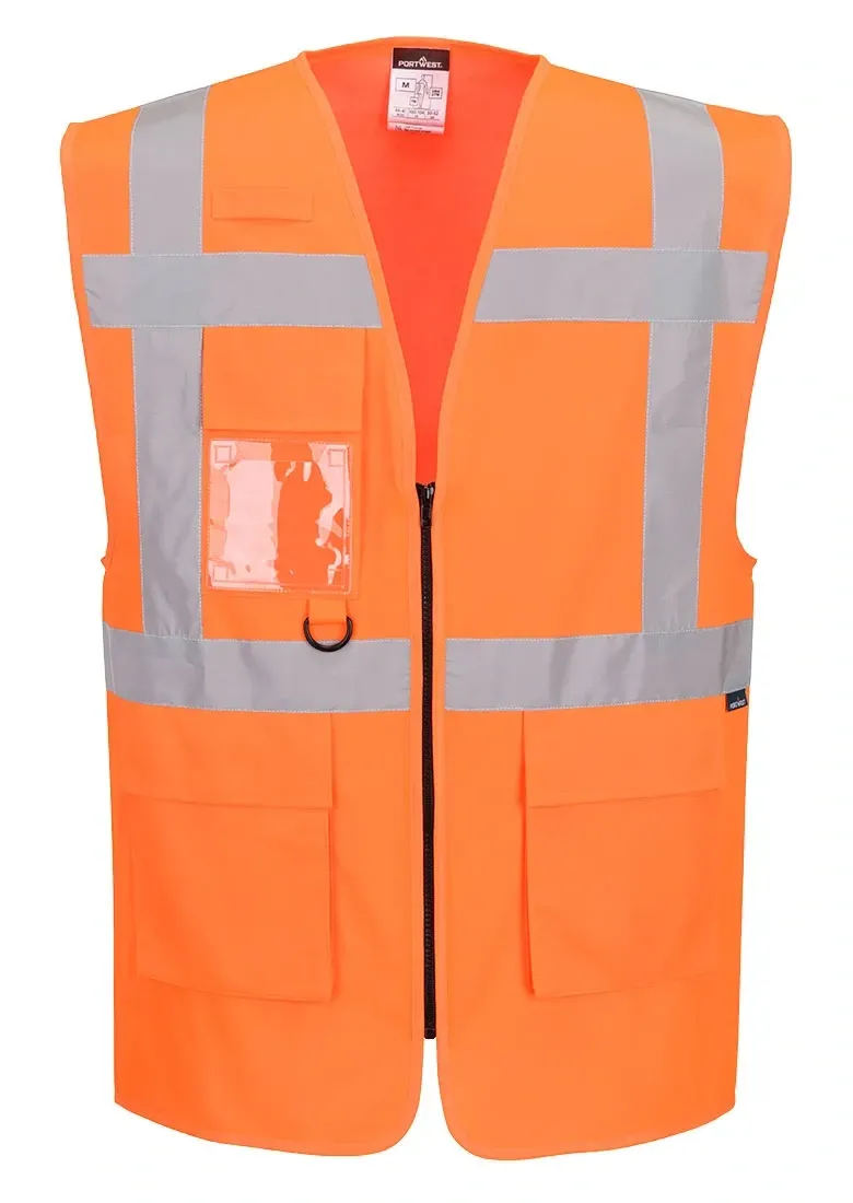 Portwest ES476 ES1 Essential Hi-Vis Executive Hesje Oranje voorkant