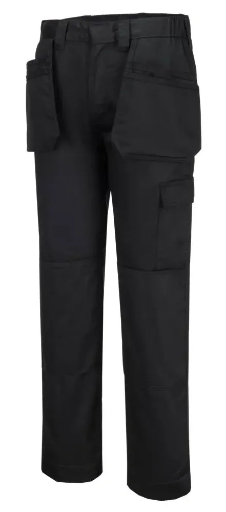 Portwest ES720 ES1 Essential Holsterbroek Zwart voorkant