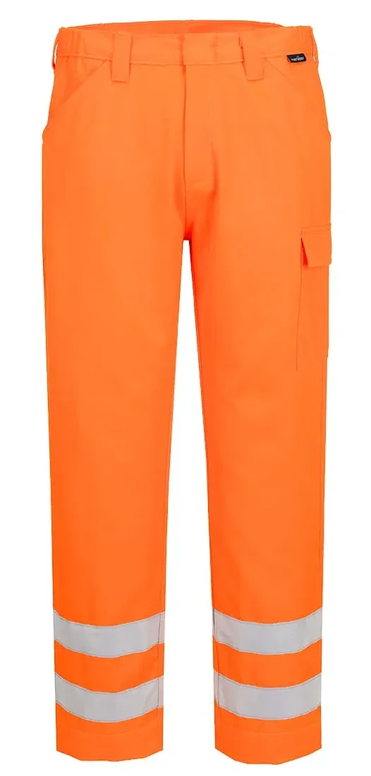 Portwest EST46 ES1 Essential Hi-Vis Combatbroek Oranje voorkant