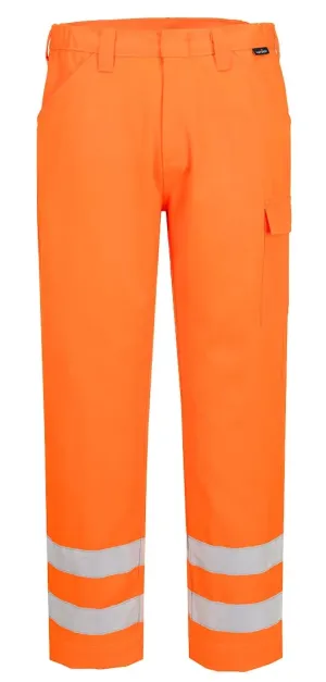 Portwest EST46 ES1 Essential Hi-Vis Combatbroek Oranje voorkant