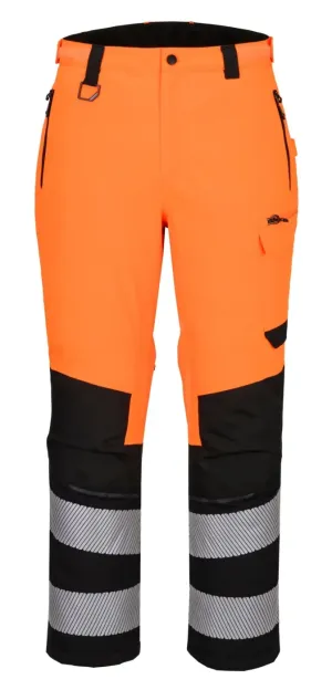 Portwest EV402 EV4 Hi-Vis Expeditiebroek Oranje/zwart voorkant