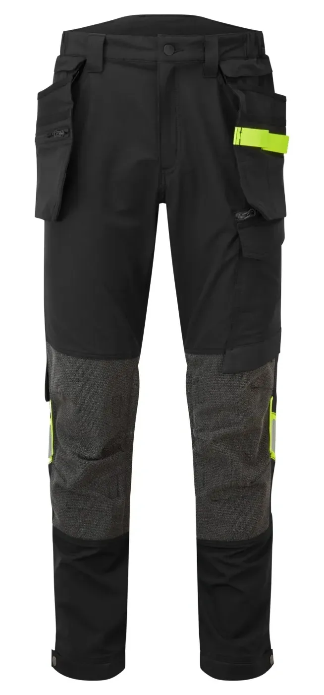 Portwest EV440 EV4 Stretch Holster Broek Zwart voorkant