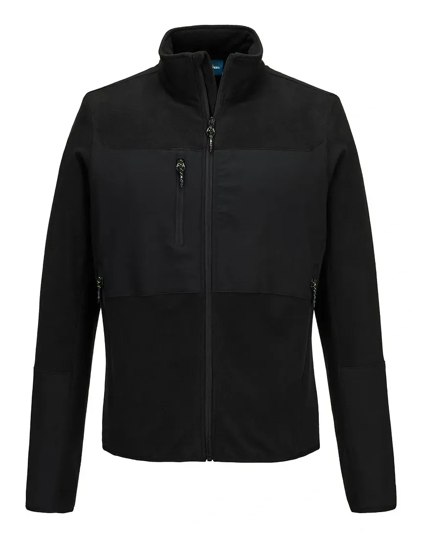 Portwest EV476 EV4 Stretch Fleece Zwart voorkant