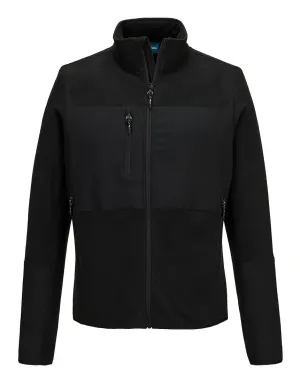 Portwest EV476 EV4 Stretch Fleece Zwart voorkant