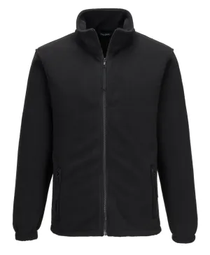 Portwest F205 Aran Fleece Heren Zwart voorkant