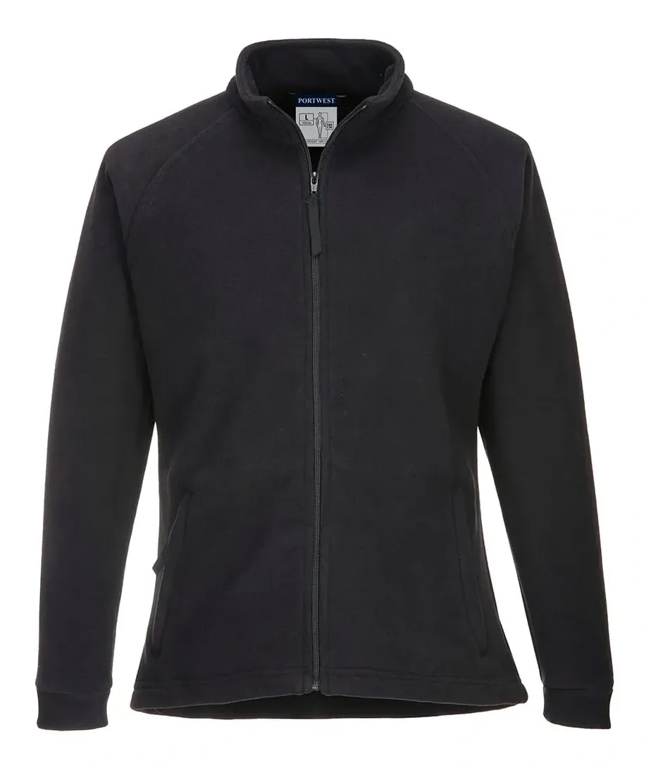 Portwest F282 Aran Fleece Dames Zwart voorkant