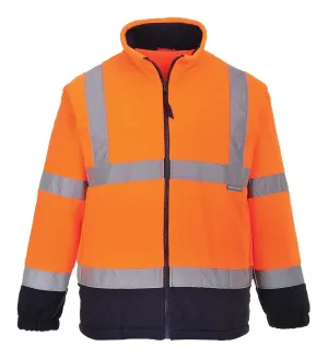 Portwest F301 Hi-Vis Twee Kleuren Fleece Oranje/marine voorkant