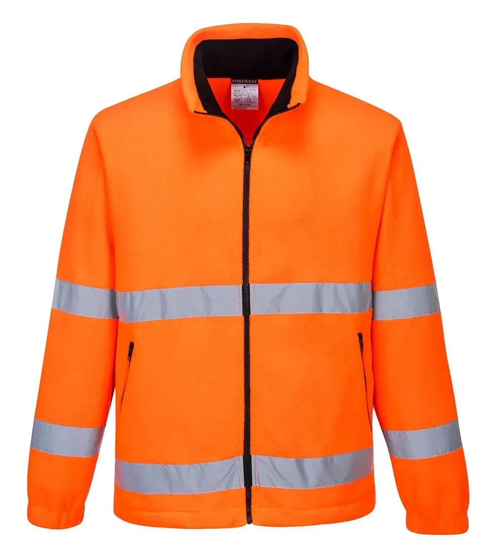 Portwest F303 Hi-Vis Windbreker Fleece Oranje voorkant