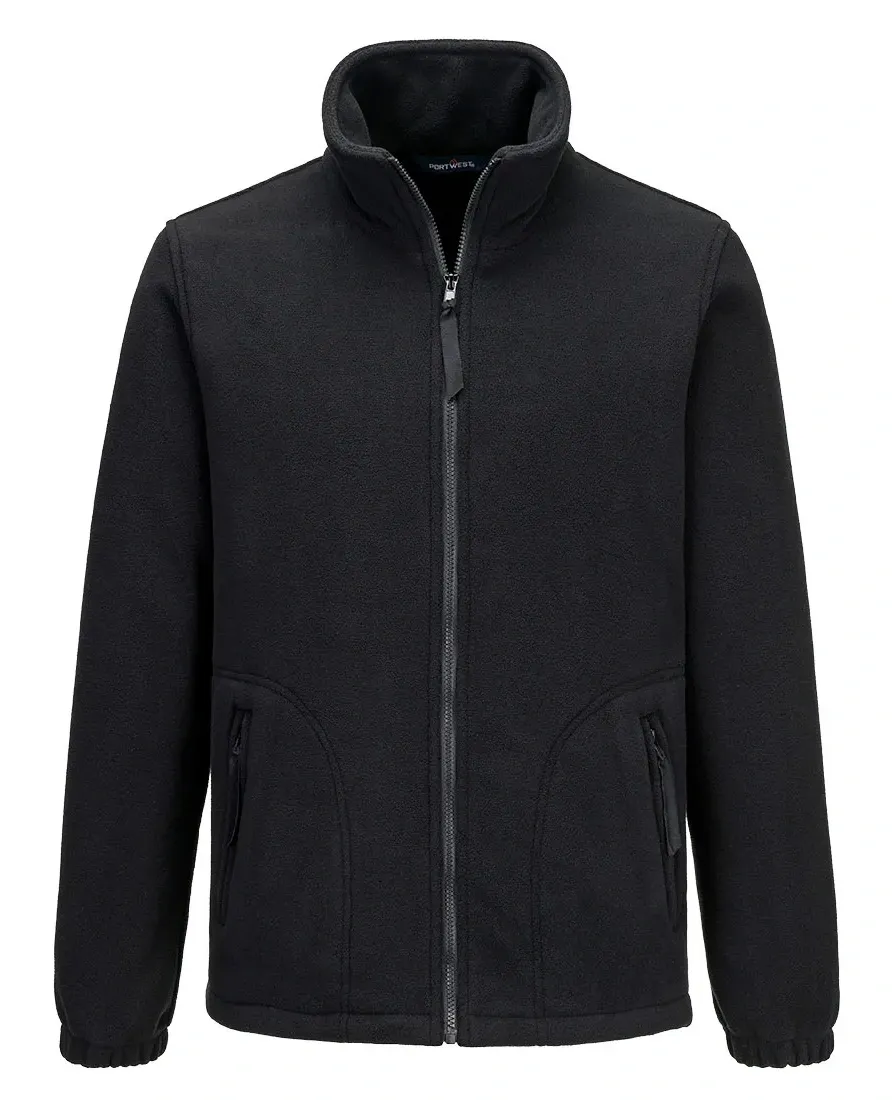 Portwest F400 Argyll Heavy Fleece Zwart voorkant