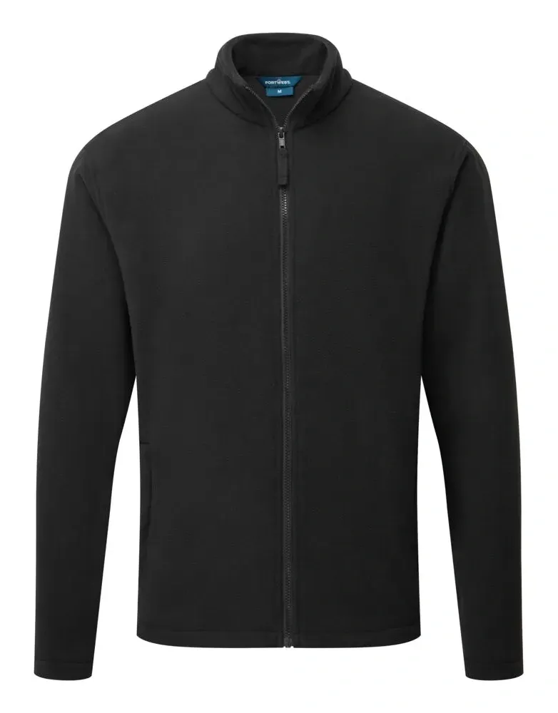 Portwest F407 Eco Fleece Zwart voorkant