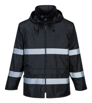 Portwest F440 Klassiek Iona Regenjack Zwart voorkant
