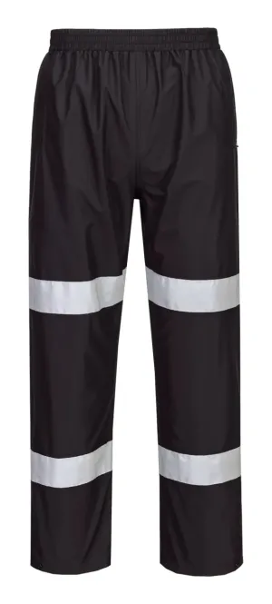 Portwest F443 Iona Enhanced Lichtgewicht opvouwbare broek Zwart voorkant