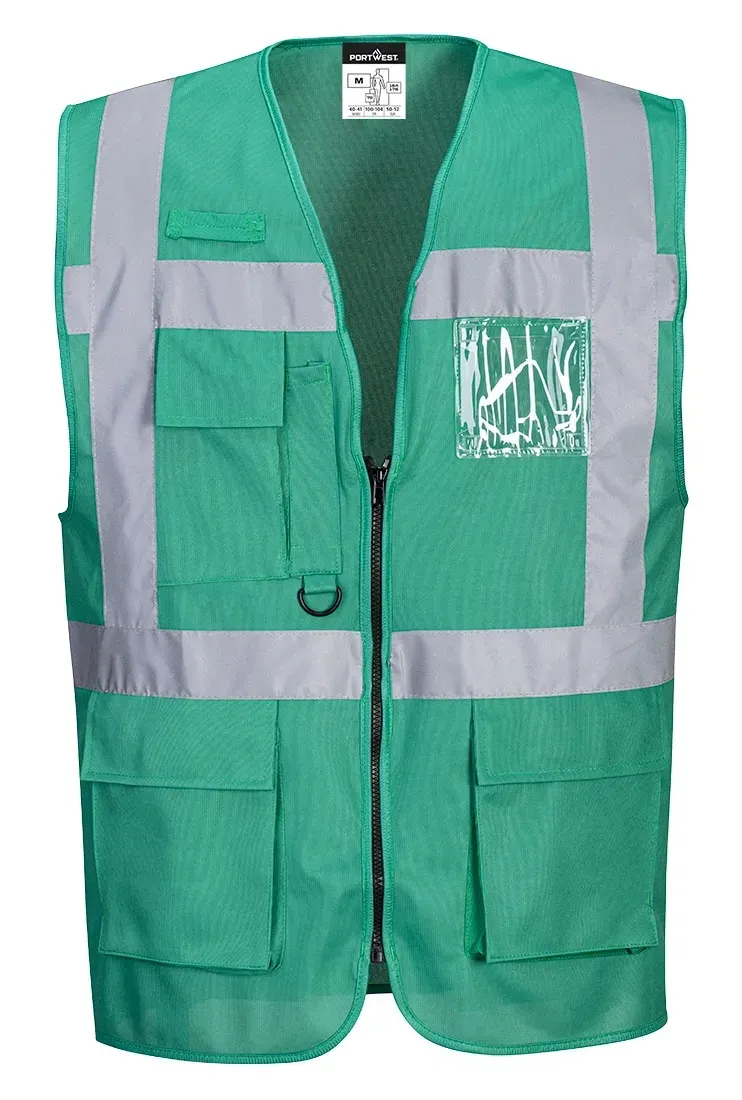 Portwest F476 Iona Executive Vest Flessengroen voorkant